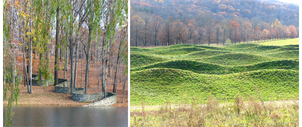 © Julie Chetaille | new york fall 2009 | Storm King par une belle journée d'automne "Storm King Wall" Andy Goldsworthy / "Storm King Wavefield" Maya Lin
